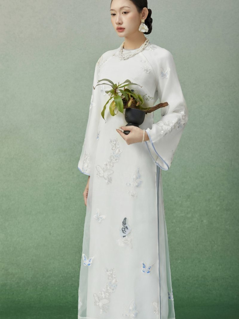 Áo Dài Diên Phúc Cổ Tròn