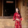 Áo dài AD277 - QD001 cách tân tay lỡ phối tà rộng Không Hà Nội