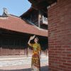Áo dài cách tân in họa tiết chim én phối tay lỡ AD226 (LẺ ÁO)