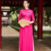 Áo dài cách tân tay lỡ phối họa tiết thêu AD142